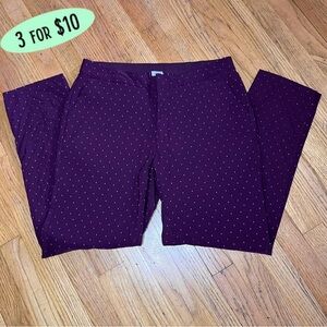 Purple Dot Dress Pants